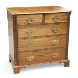 A GEORGE III STYLE MAHOGANY CHEST OF DRAWERS, 20TH CENTURY