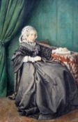 19TH CENTURY ENGLISH SCHOOL PORTRAIT OF MARIE AMELIE QUEEN OF FRANCE (1782-1866) IN EXILE