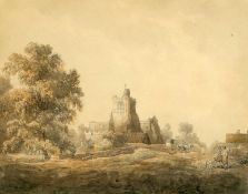 WILLIAM HENRY PYNE (1770-1843) A CHURCH IN BEDFORDSHIRE