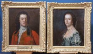 CIRCLE OF ANDREA SOLDI (ITALIAN 1703-1771) PORTRAIT OF CAPTAIN FRANCIS SAMUEL STAPYLTON AND HIS WIFE
