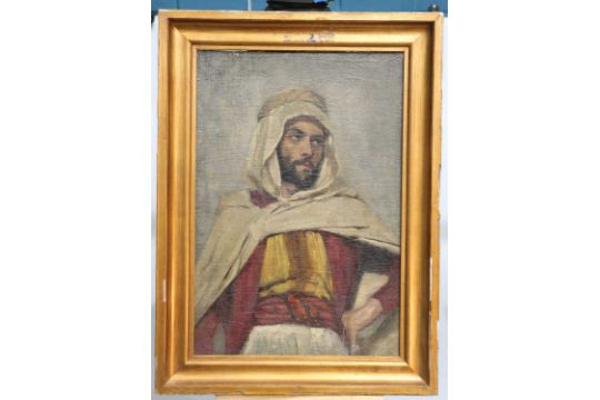 19TH CENTURY EUROPEAN SCHOOL PORTRAIT OF AN ARAB - Image 2 of 3