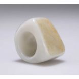 A CHINESE JADE ARCHER'S THUMB RING
