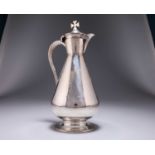 A VICTORIAN SILVER-MOUNTED COMMUNION FLAGON