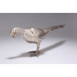 A CONTINENTAL SILVER TABLE MODEL OF A PHEASANT