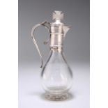 A VICTORIAN SILVER-MOUNTED COMMUNION FLAGON