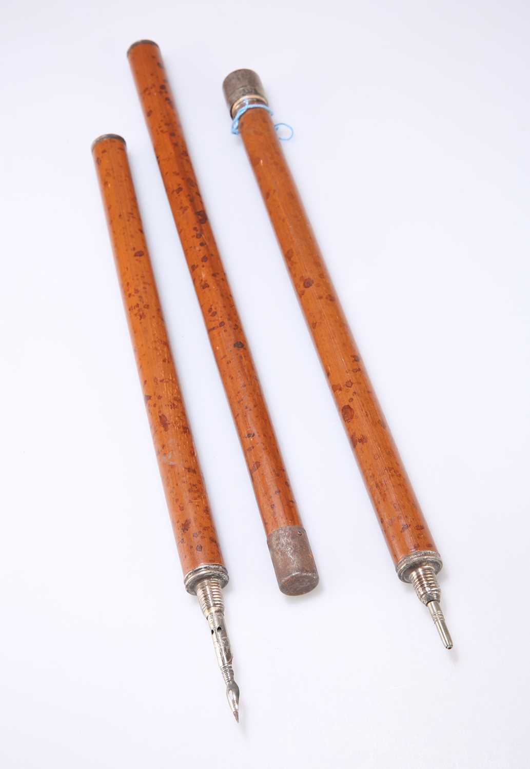 A 19TH CENTURY NOVELTY THREE-PART WALKING CANE