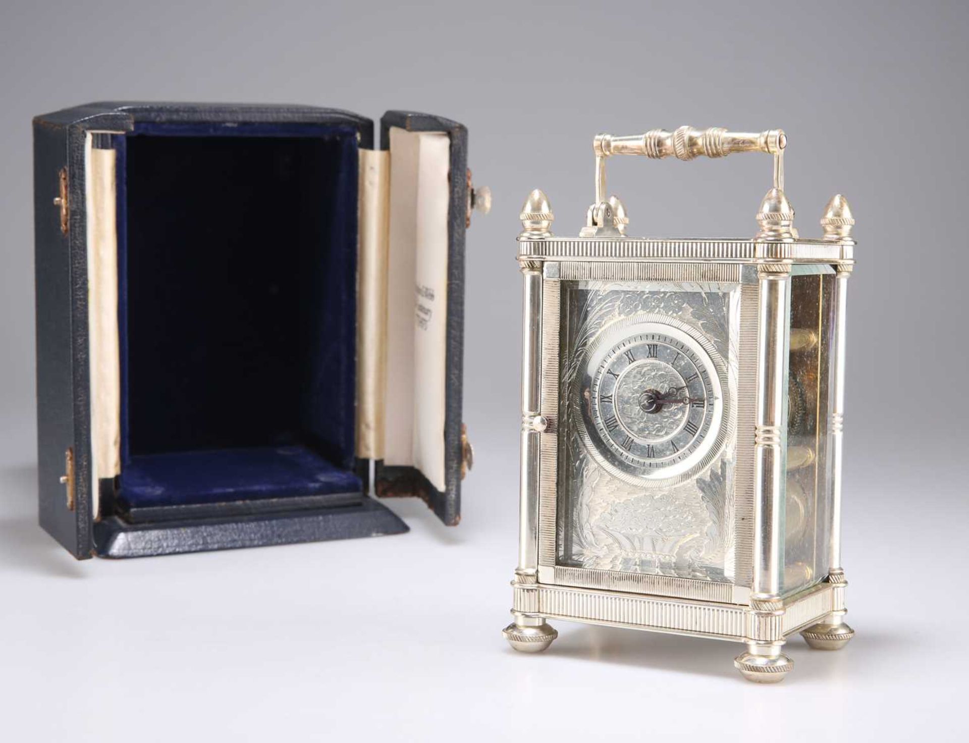 A MAPPIN & WEBB LIMITED EDITION BI-CENTENARY SILVER CARRIAGE CLOCK