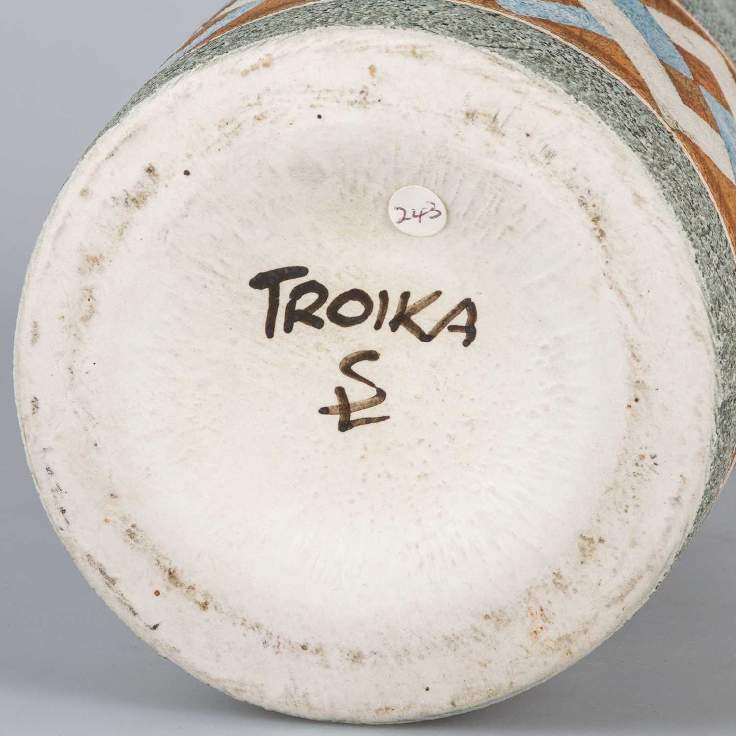 SUE LOWE FOR TROIKA POTTERY, A ROUND VASE - Image 2 of 2