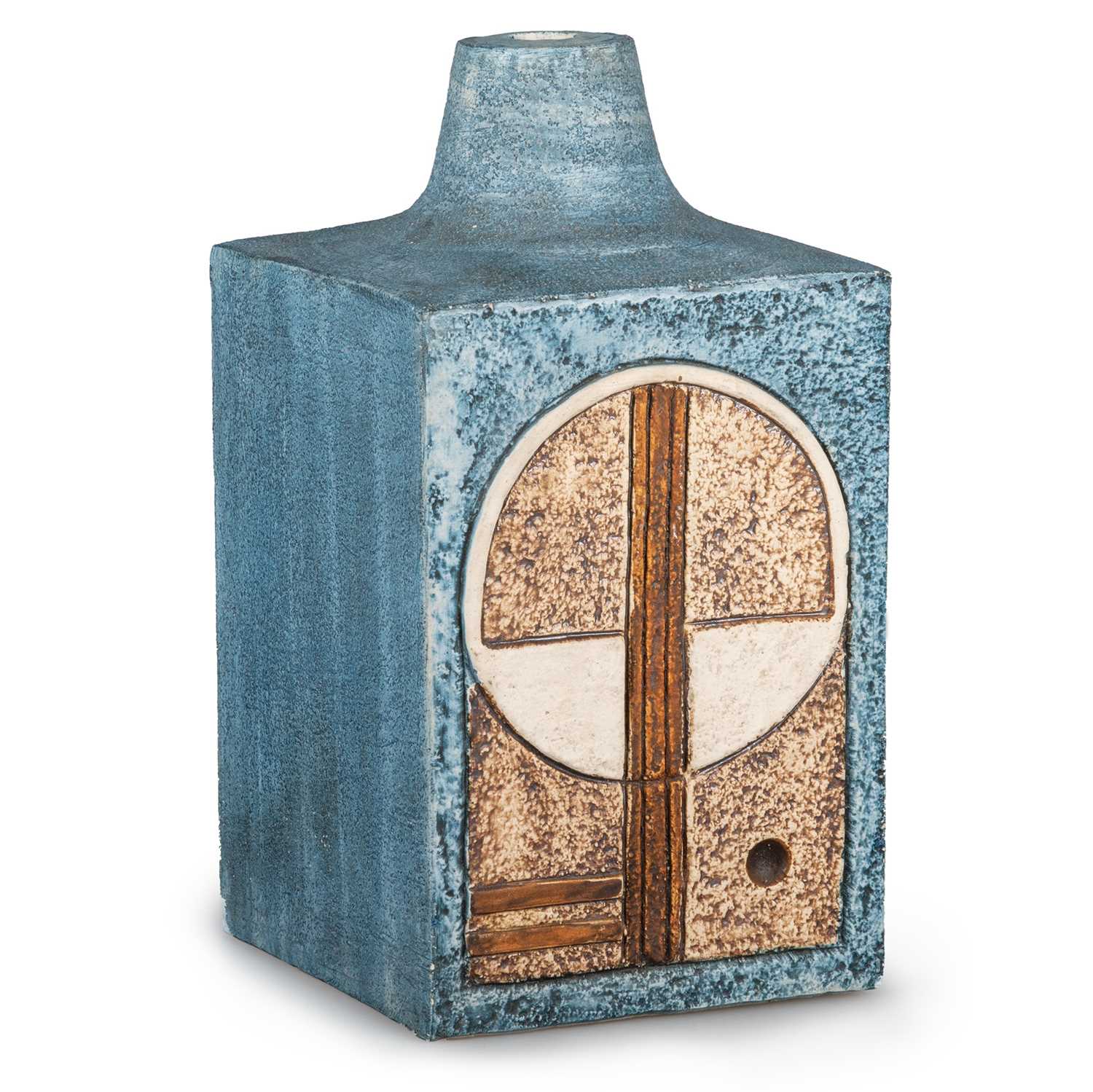 ALISON BRIGDEN FOR TROIKA POTTERY, A SQUARE LAMP BASE