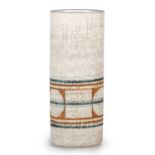 HONOR CURTIS FOR TROIKA POTTERY, A CYLINDER VASE