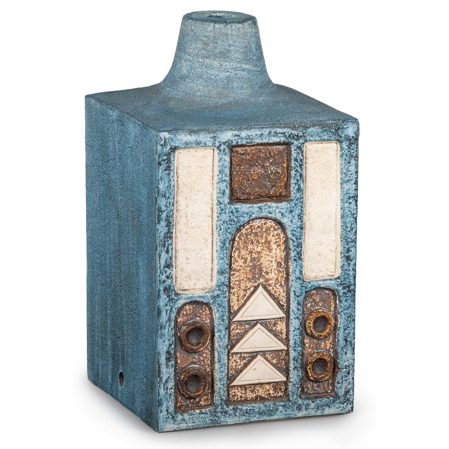 ALISON BRIGDEN FOR TROIKA POTTERY, A SQUARE LAMP BASE - Image 2 of 3