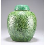 A CHINESE GREEN-GLAZED GINGER JAR AND COVER, CIRCA 1900