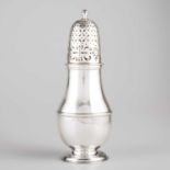 A GEORGE I BRITANNIA SILVER SUGAR CASTER