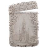 A VICTORIAN SILVER CARD CASE