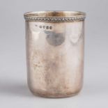 A GEORGE III SILVER BEAKER