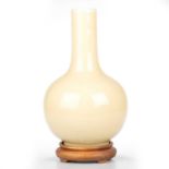 A CHINESE PORCELAIN YELLOW-GLAZED MOULDED VASE, TIANQUIPING