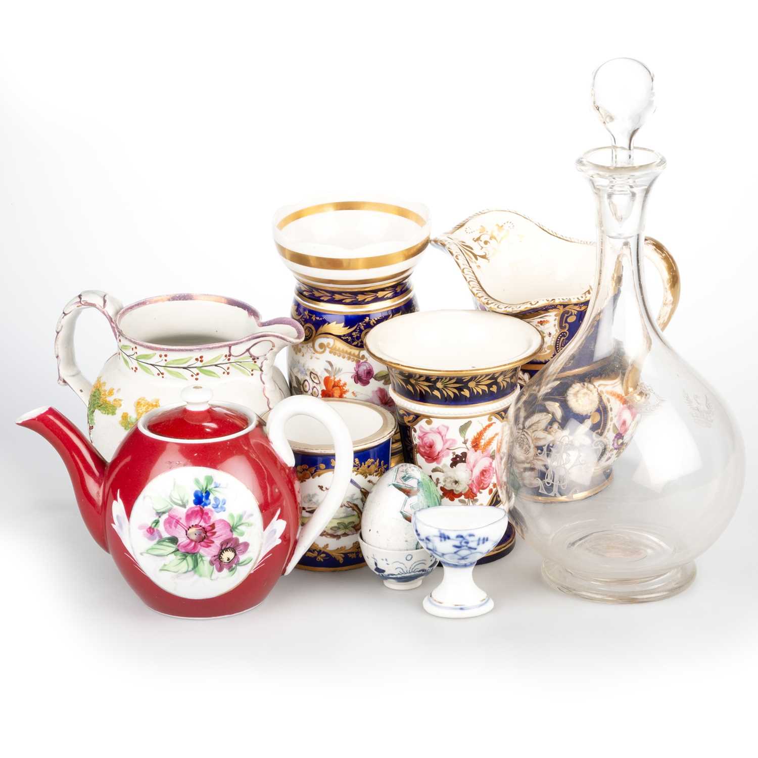 A COLLECTION OF CERAMICS AND GLASS