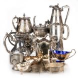 A MIXED GROUP OF SILVER-PLATED ITEMS