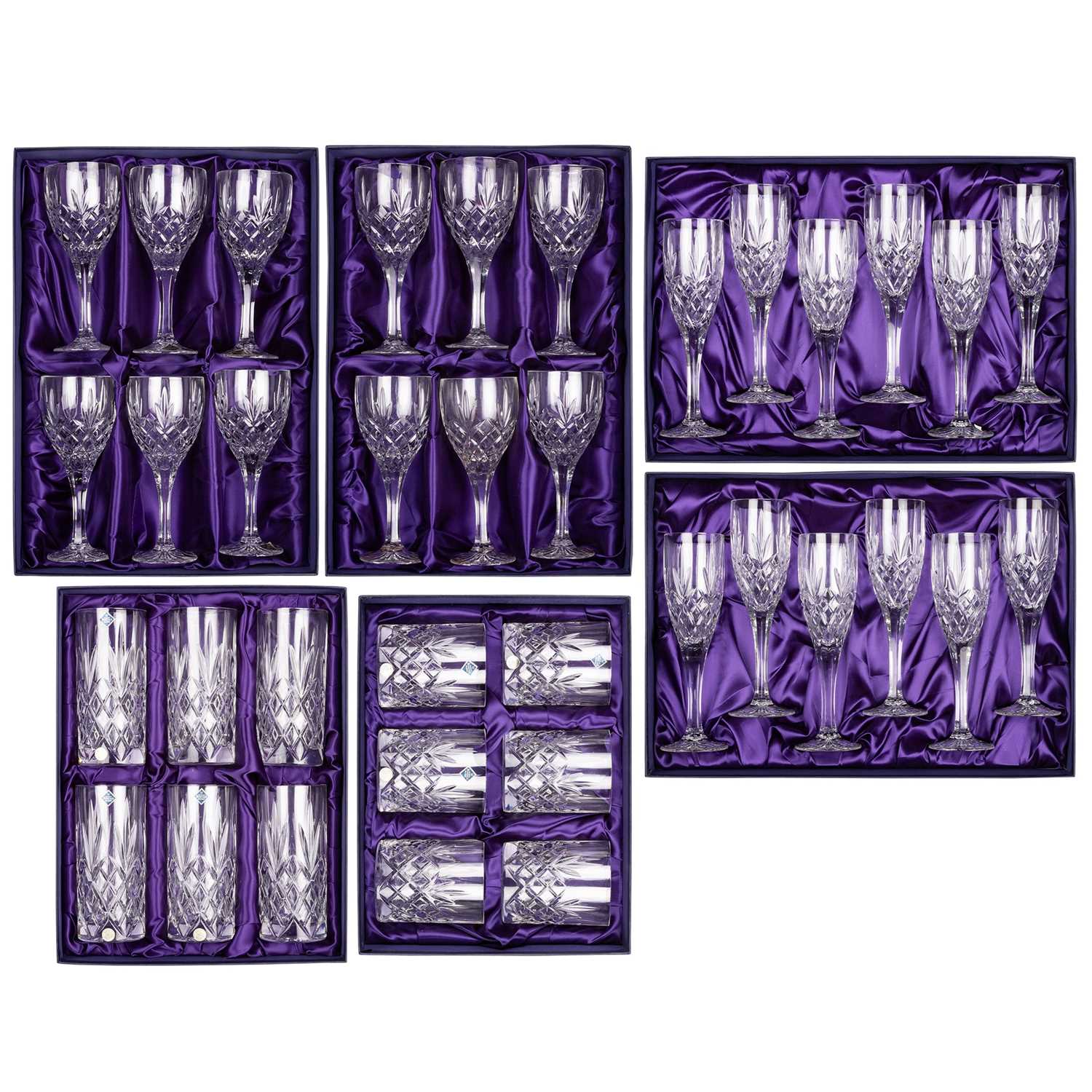 A COLLECTION OF STEFANO DALUCCA CUT CRYSTAL GLASSES