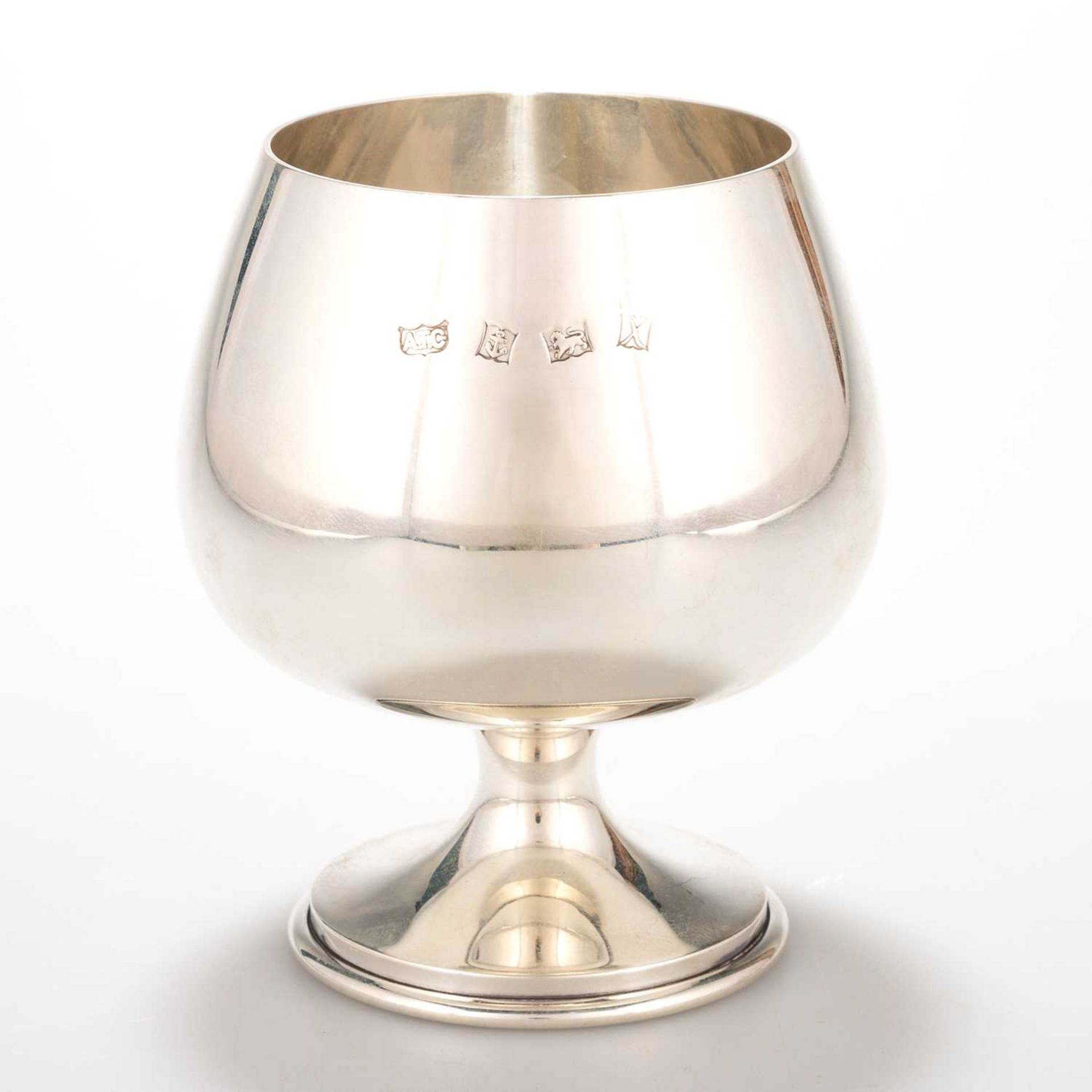 A PAIR OF ELIZABETH II SILVER GOBLETS - Image 2 of 2