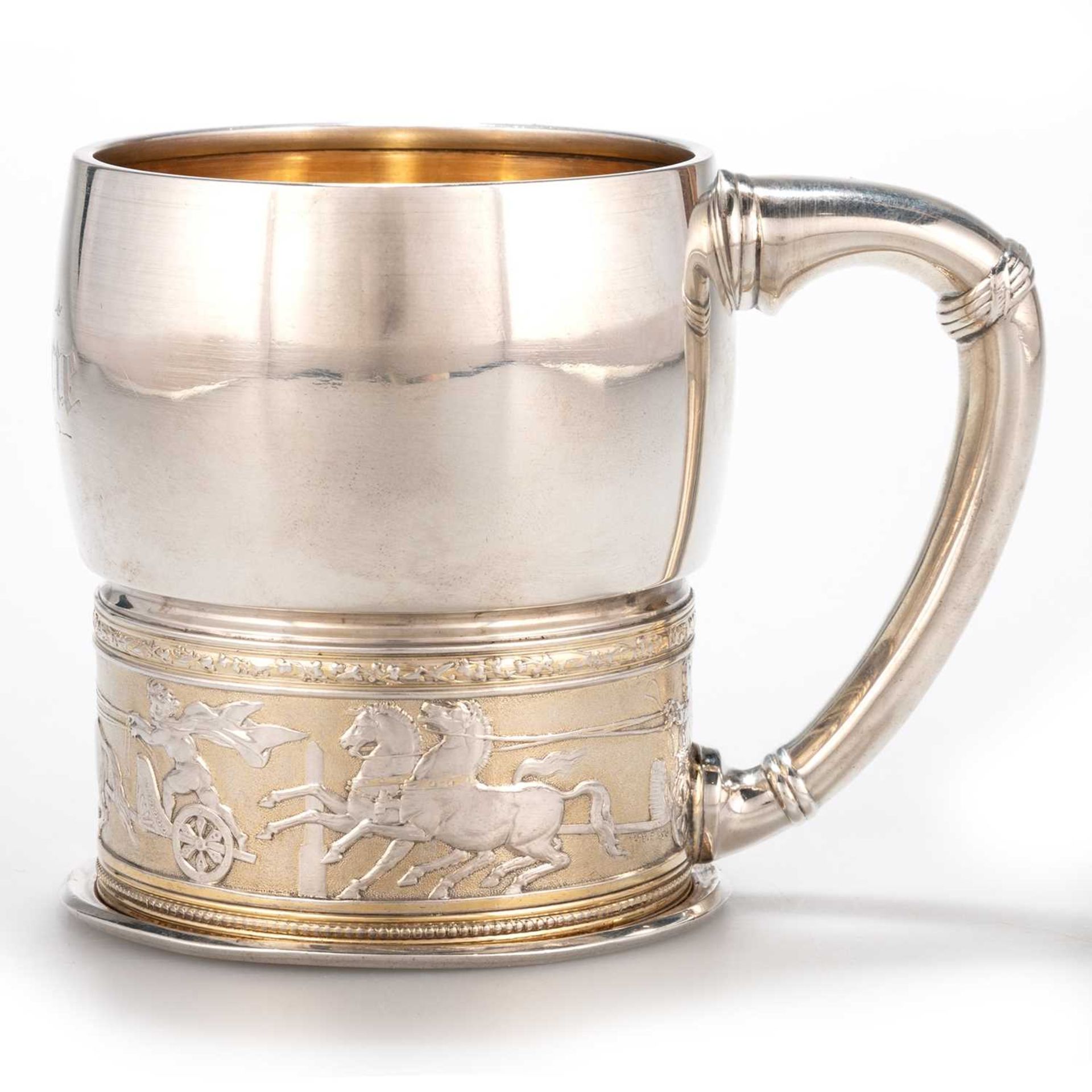 AN AMERICAN STERLING SILVER-GILT MUG - Image 2 of 4