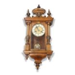 A LATE 19TH CENTURY VIENNA WALL CLOCK