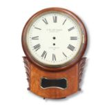A SINGLE-FUSEE DROP-DIAL MAHOGANY WALL CLOCK, BY J.W. BENSON, LUDGATE HILL, LONDON