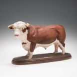 A ROYAL DOULTON MODEL OF A HEREFORD BULL