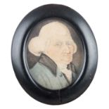 18TH CENTURY ENGLISH SCHOOL PORTRAIT MINIATURE OF A GENTLEMAN