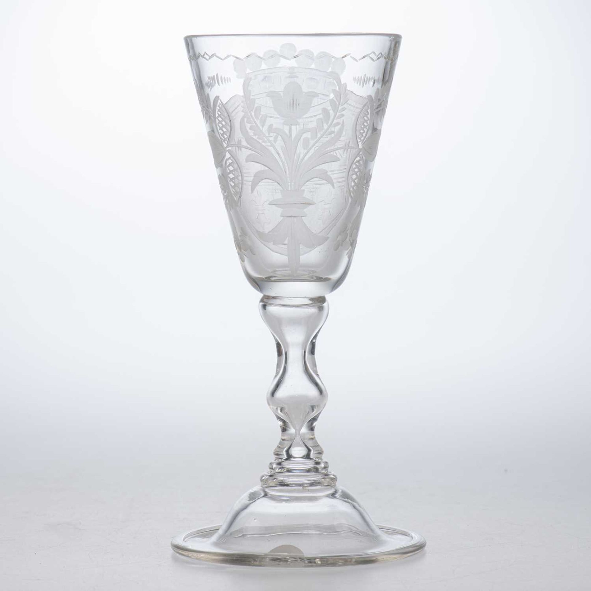 A DUTCH-ENGRAVED WINE GLASS OR GOBLET, CIRCA 1780 - Image 2 of 2