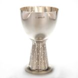 A LARGE ELIZABETH II SILVER GOBLET