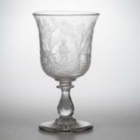 A CHALICE-FORM GLASS VASE OR GOBLET, 19TH CENTURY