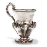 AN EARLY VICTORIAN SILVER CHRISTENING MUG