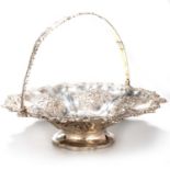 A WILLIAM IV SILVER CAKE BASKET