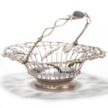 AN EARLY GEORGE III SILVER SWEETMEAT BASKET