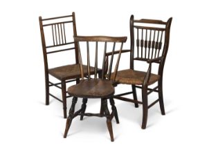 THREE 19TH CENTURY COUNTRY CHILD'S CHAIRS