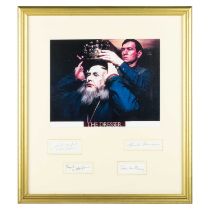 A FRAMED IMAGE FROM THE DRESSER (1983 FILM) AND CAST AUTOGRAPHS
