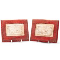 A PAIR OF 19TH CENTURY TERRACOTTA PLAQUES