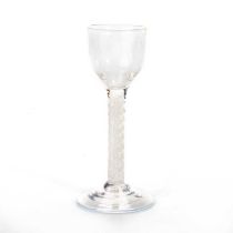 AN OPAQUE TWIST WINE GLASS, CIRCA 1760