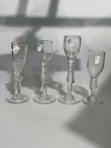 A GROUP OF 19TH CENTURY GLASS GOBLETS