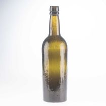 A GLASS WINE BOTTLE, 18TH CENTURY