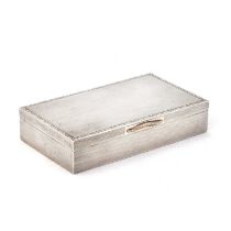 A GEORGE V SILVER CIGARETTE BOX