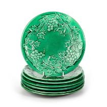 A GROUP OF MAJOLICA PLATES