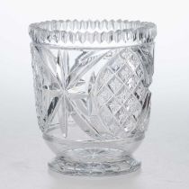 A CONTINENTAL CUT-GLASS SWEETMEAT BOWL, LATE 19TH CENTURY