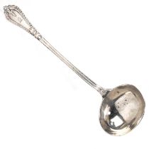 A VICTORIAN SILVER SOUP LADLE