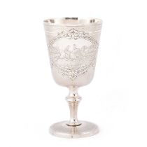 A 19TH CENTURY FRENCH SILVER GOBLET