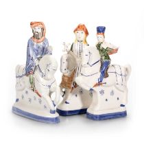 THREE RYE POTTERY CANTERBURY TALES FIGURES