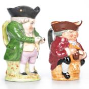 A ROYAL DOULTON TOBY XX TOBY JUG AND A LATE 19TH CENTURY STAFFORDSHIRE SNUFF TAKER TOBY JUG