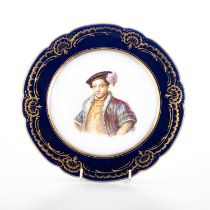 A SEVRES STYLE PLATE, CIRCA 1900