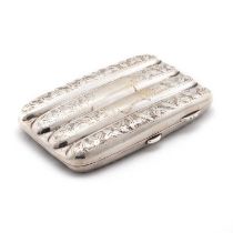 A GEORGE V SILVER CIGAR CASE